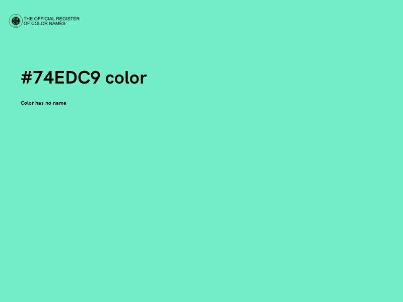 #74EDC9 color image