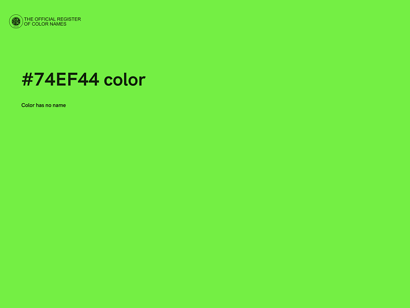 #74EF44 color image