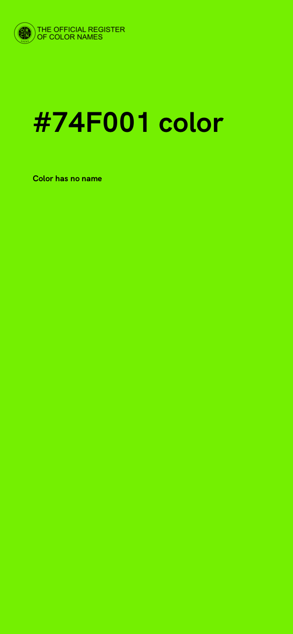 #74F001 color image