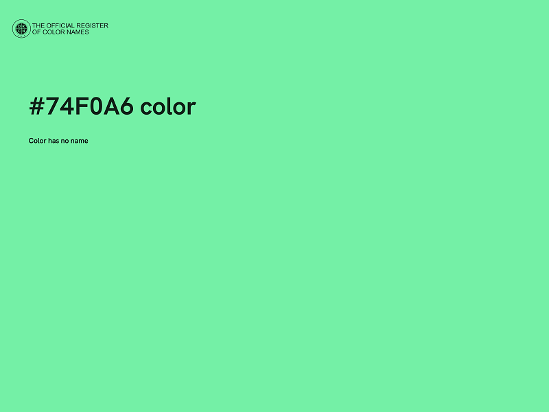 #74F0A6 color image