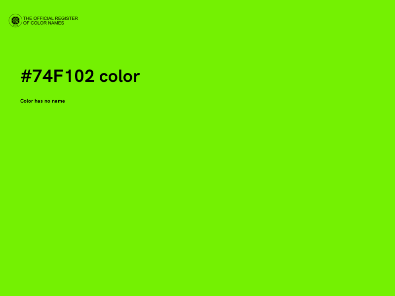 #74F102 color image
