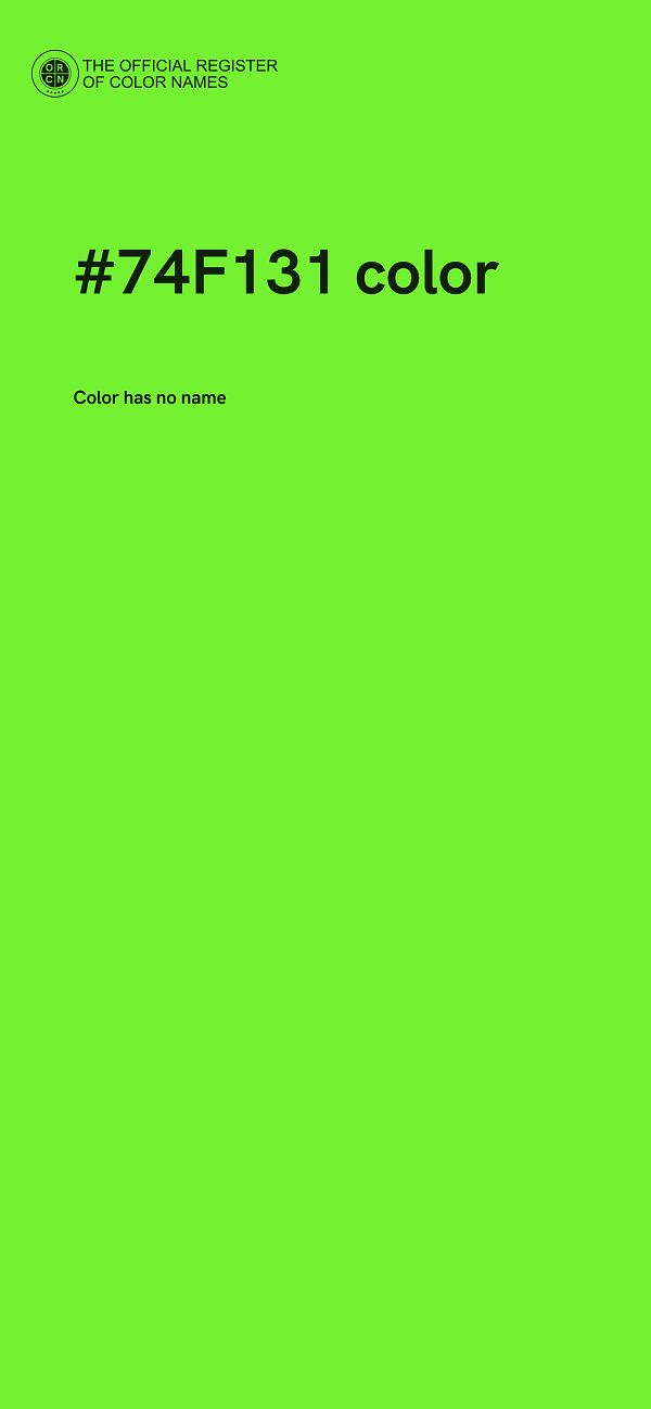 #74F131 color image