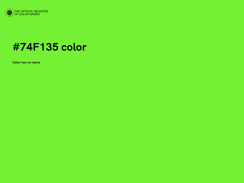 #74F135 color image
