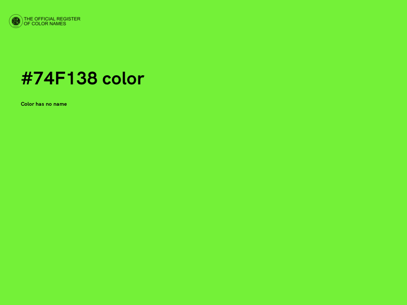 #74F138 color image