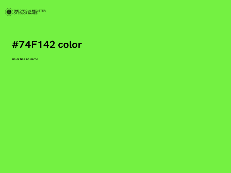#74F142 color image