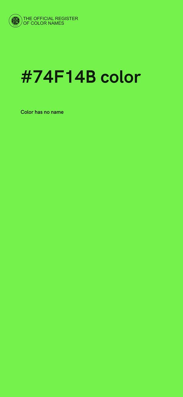 #74F14B color image