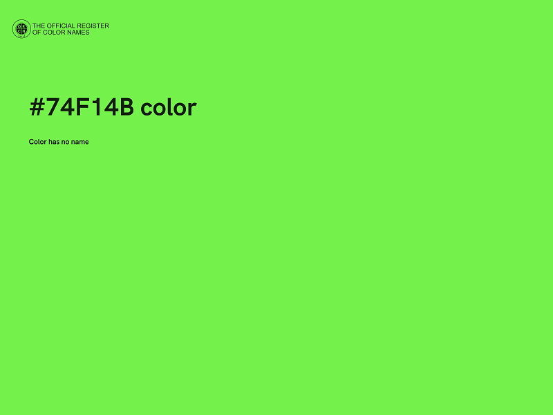 #74F14B color image