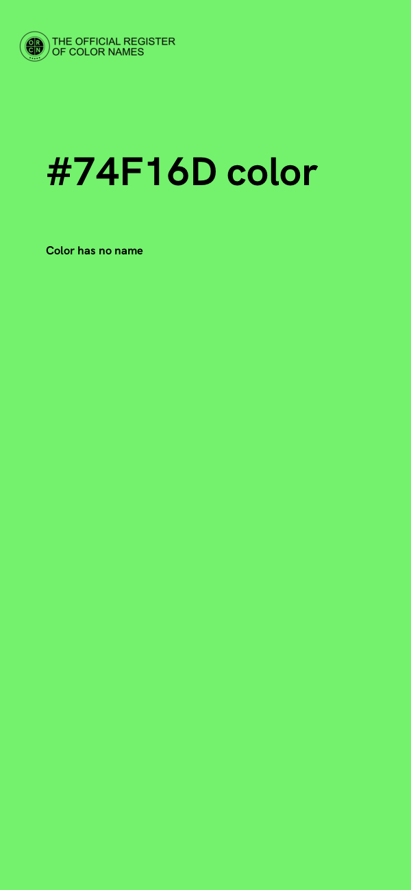 #74F16D color image