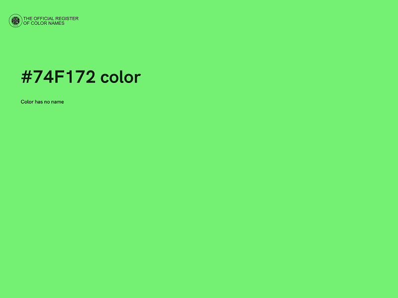 #74F172 color image