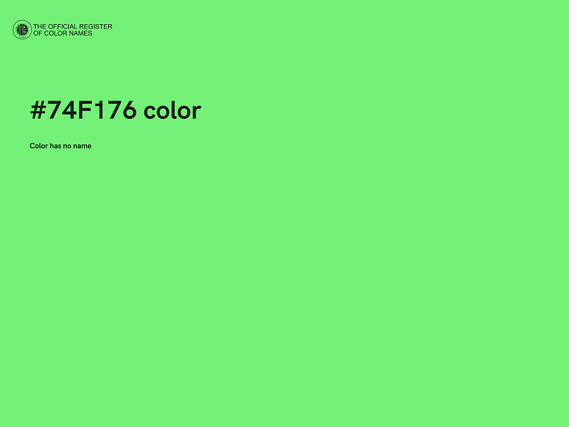 #74F176 color image