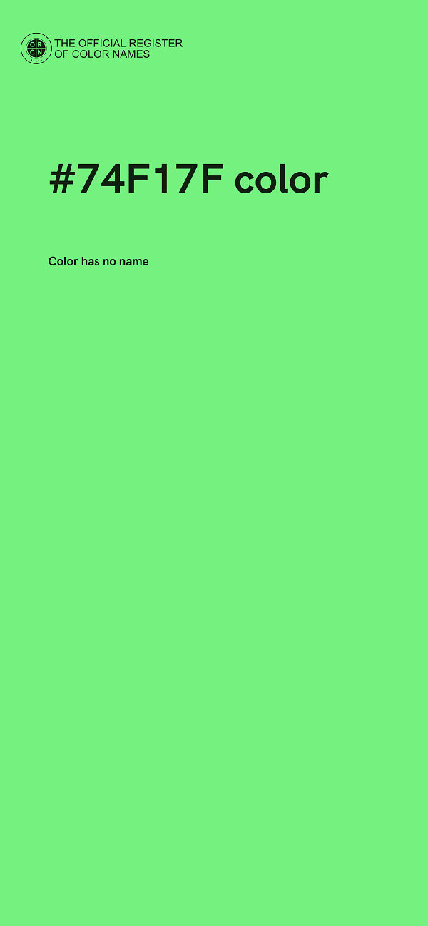 #74F17F color image