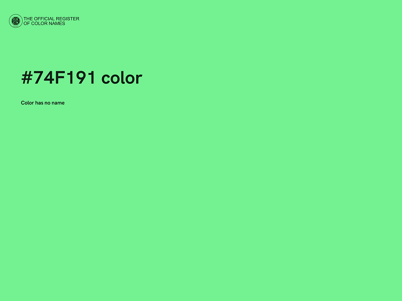 #74F191 color image