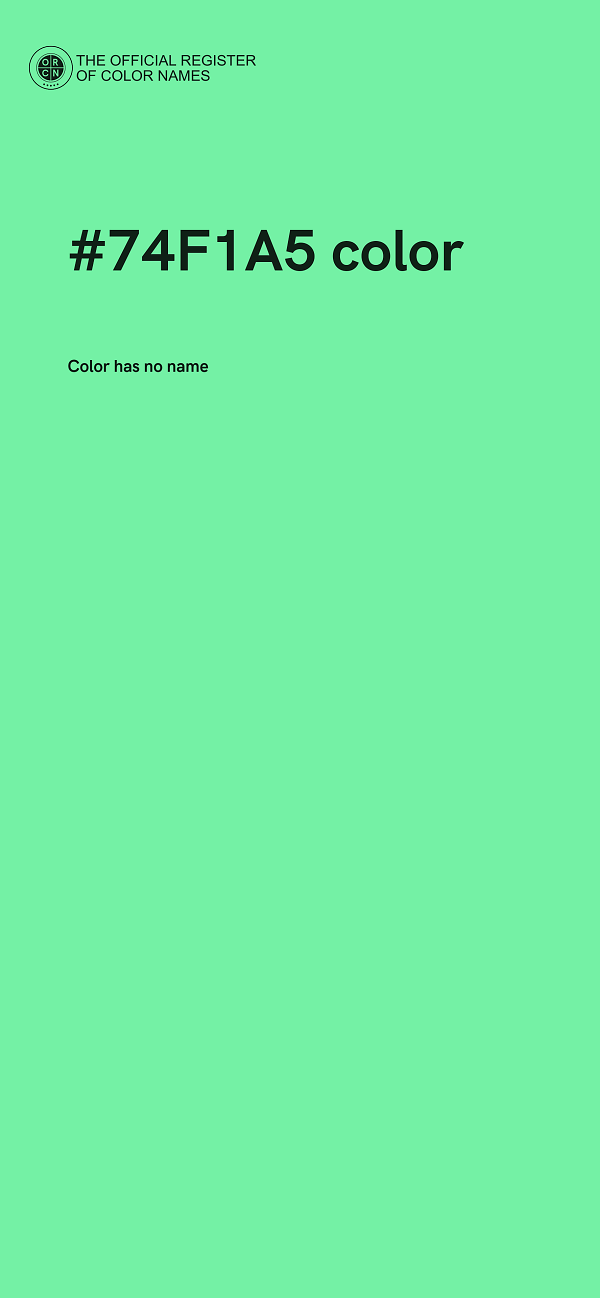 #74F1A5 color image
