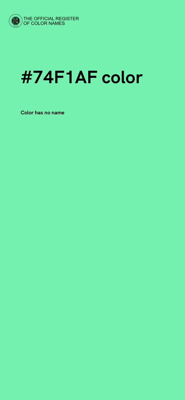 #74F1AF color image