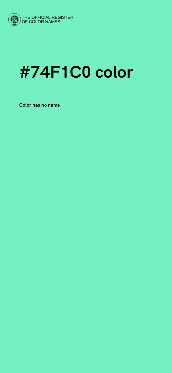 #74F1C0 color image