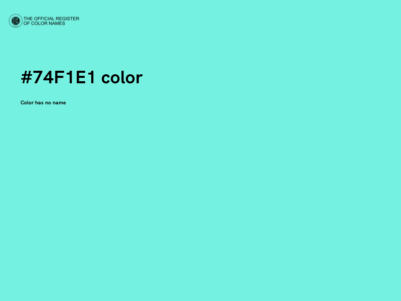 #74F1E1 color image