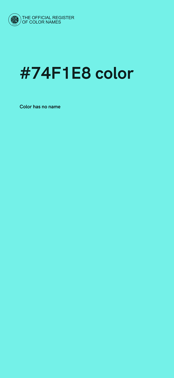 #74F1E8 color image