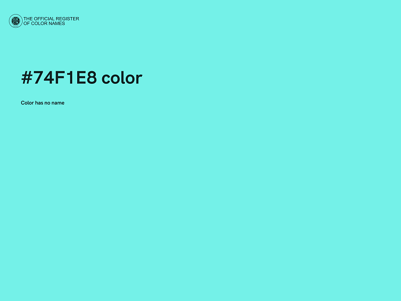 #74F1E8 color image