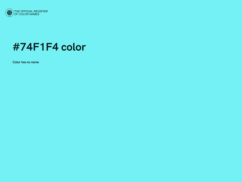 #74F1F4 color image