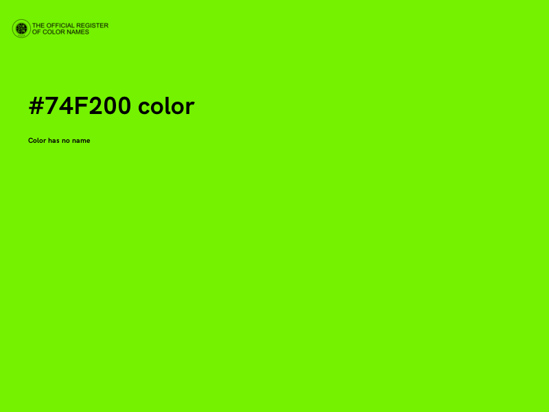 #74F200 color image