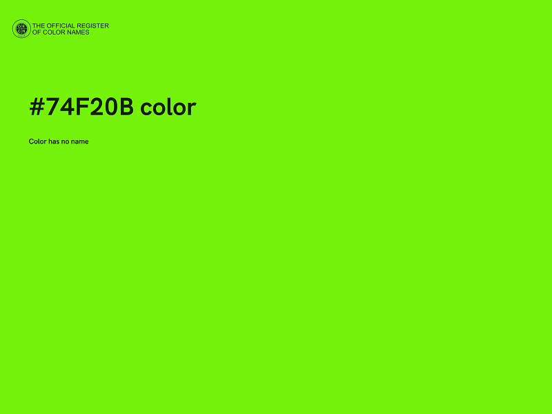 #74F20B color image