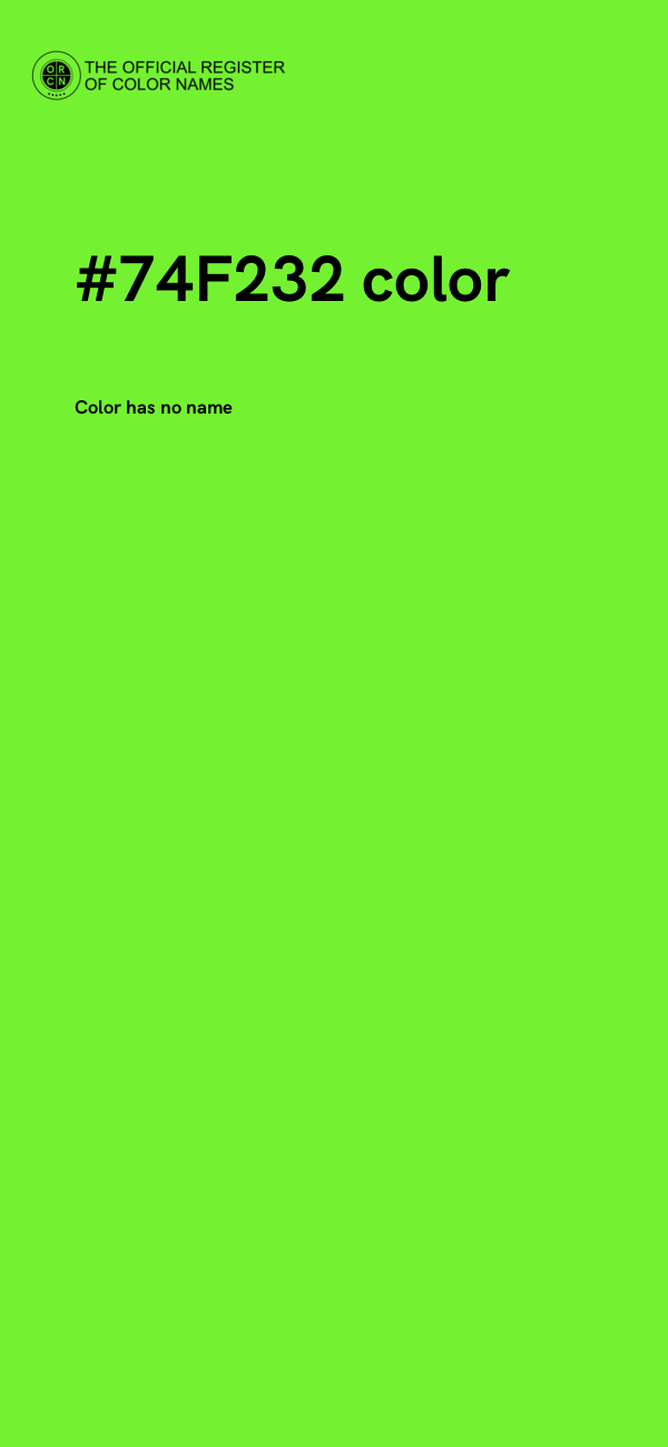 #74F232 color image