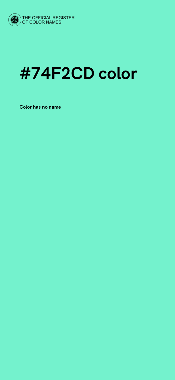 #74F2CD color image