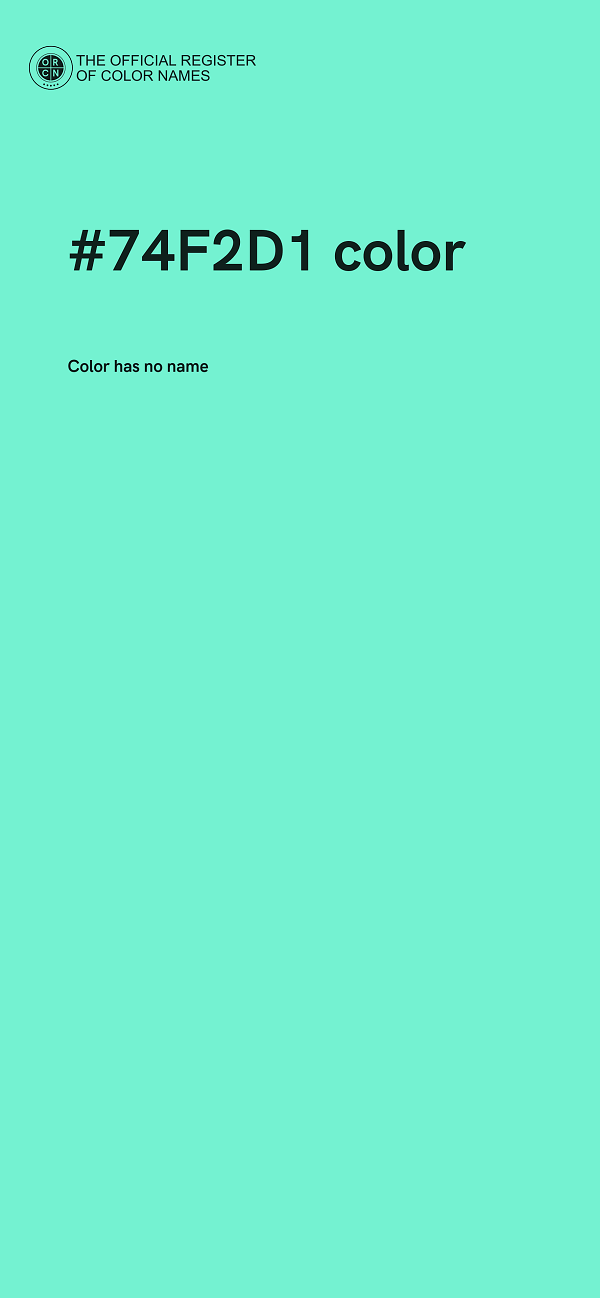 #74F2D1 color image