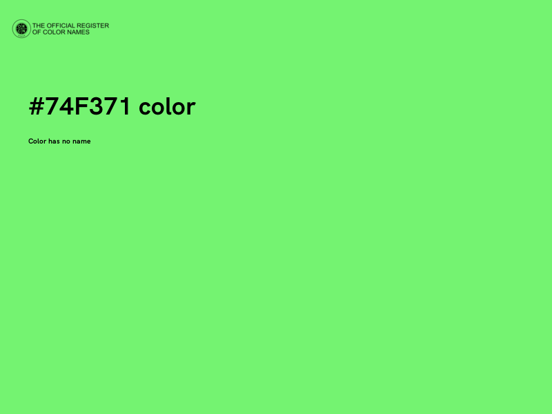 #74F371 color image