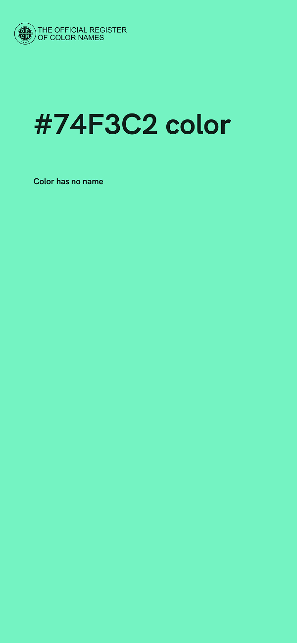 #74F3C2 color image