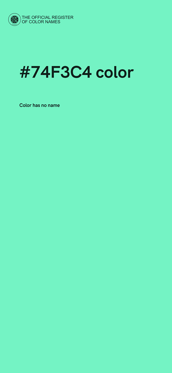#74F3C4 color image