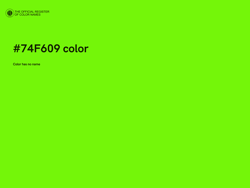 #74F609 color image