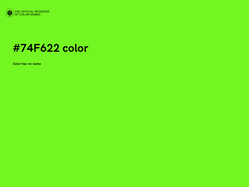 #74F622 color image