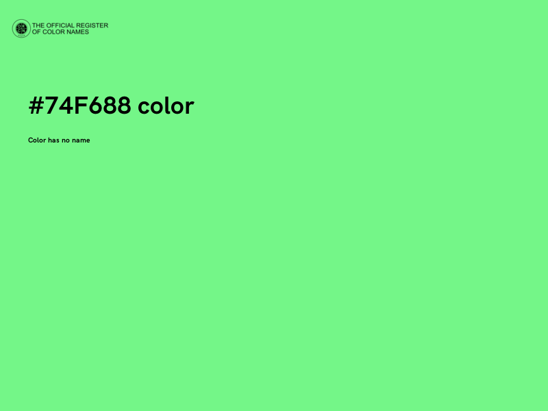#74F688 color image