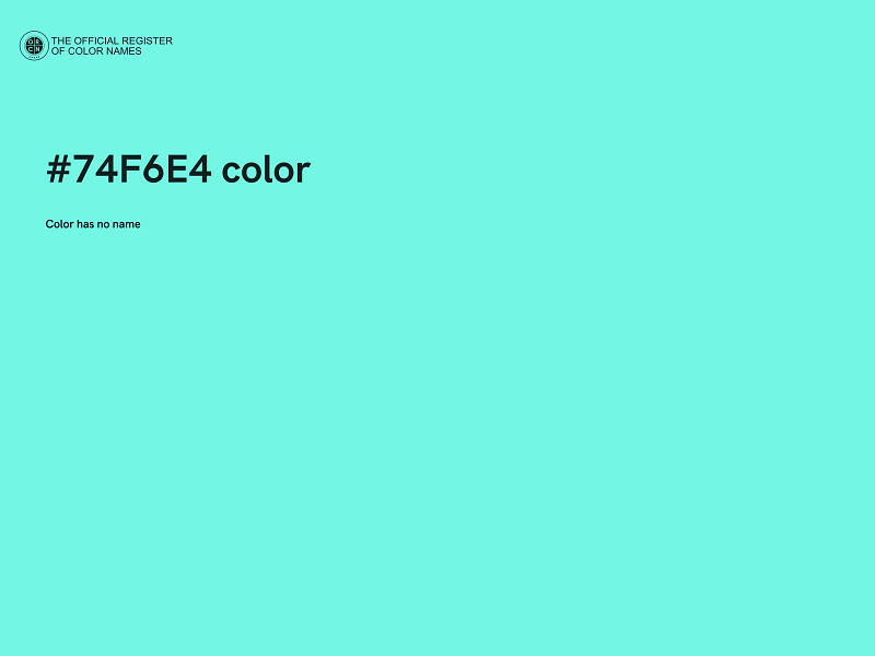 #74F6E4 color image