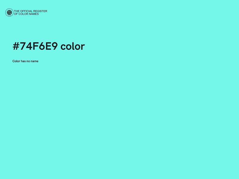 #74F6E9 color image