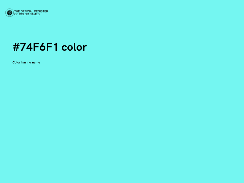 #74F6F1 color image
