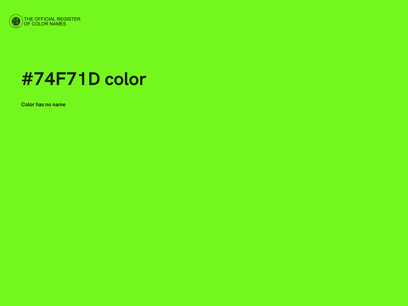 #74F71D color image