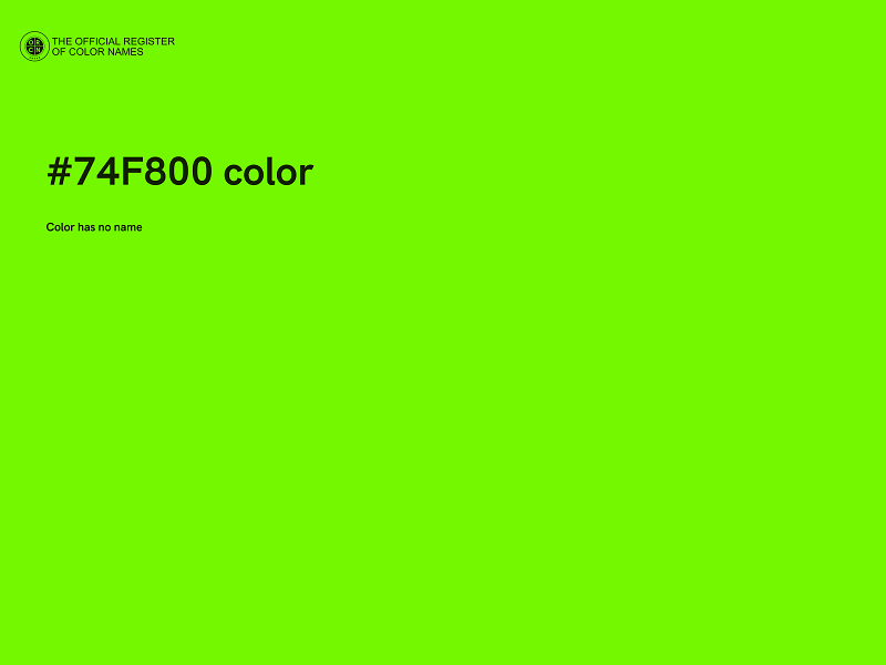 #74F800 color image