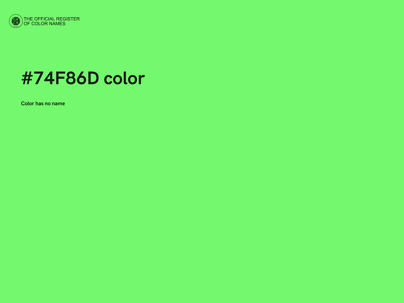 #74F86D color image