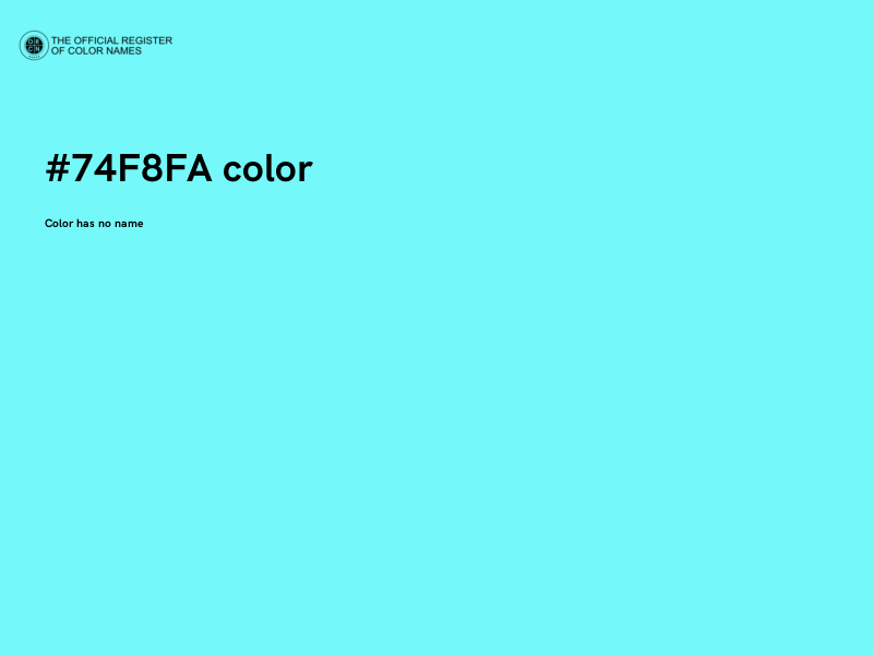 #74F8FA color image
