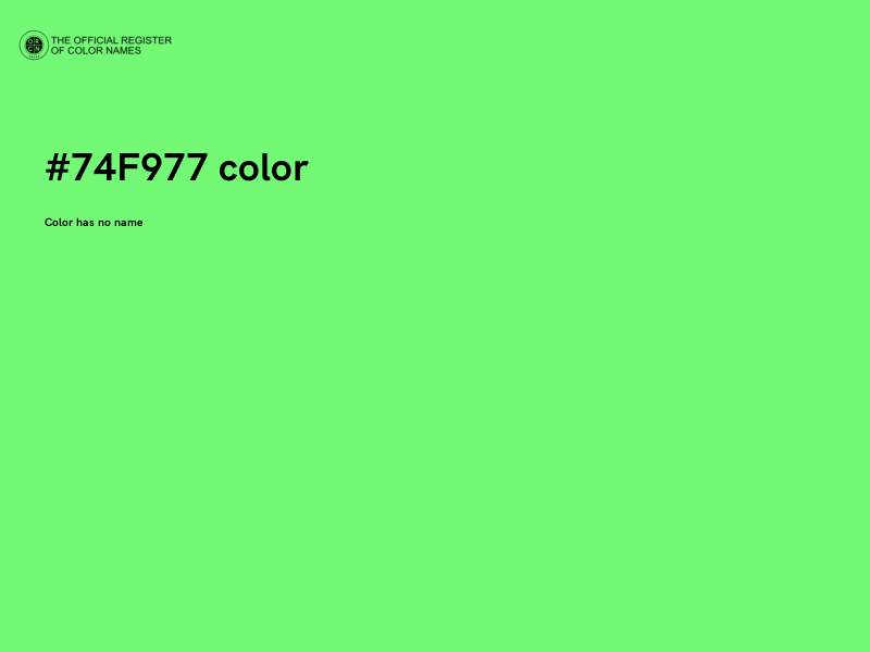 #74F977 color image