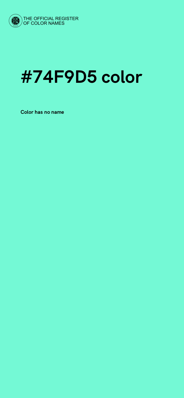 #74F9D5 color image