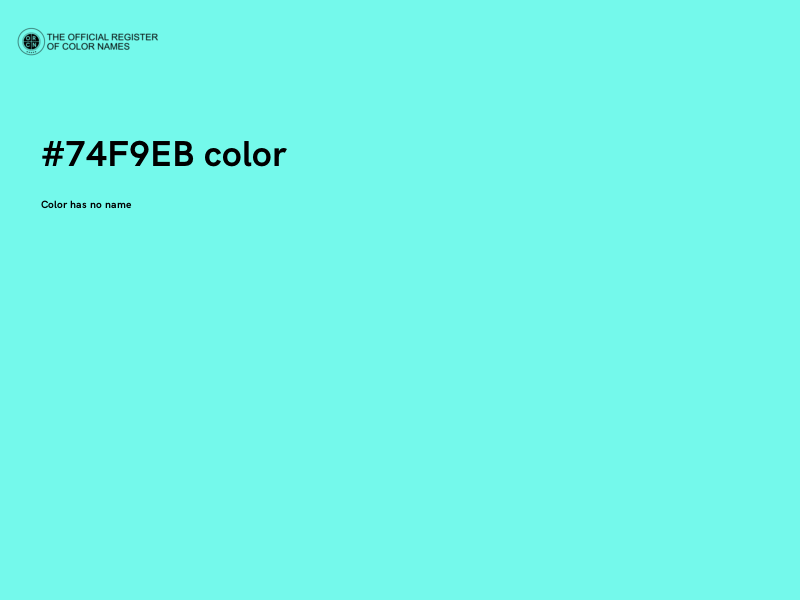 #74F9EB color image