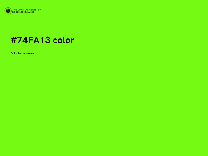 #74FA13 color image