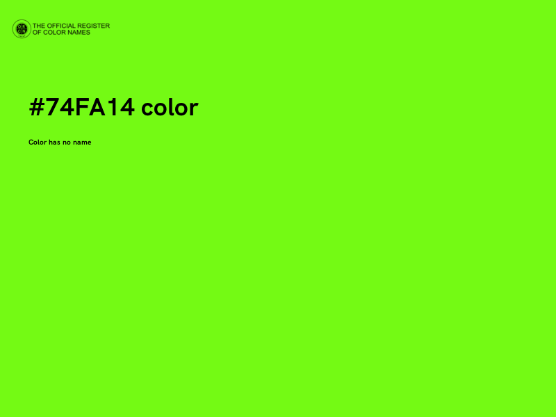 #74FA14 color image