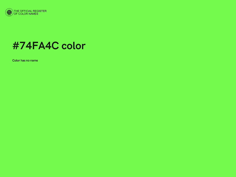 #74FA4C color image