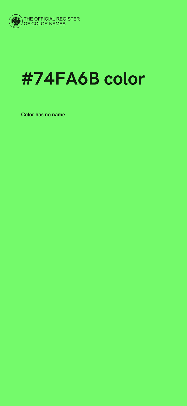 #74FA6B color image