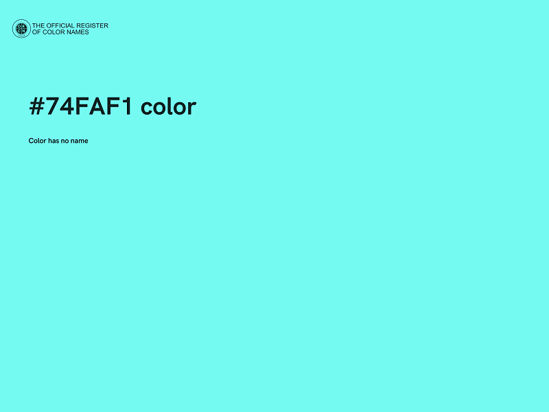 #74FAF1 color image