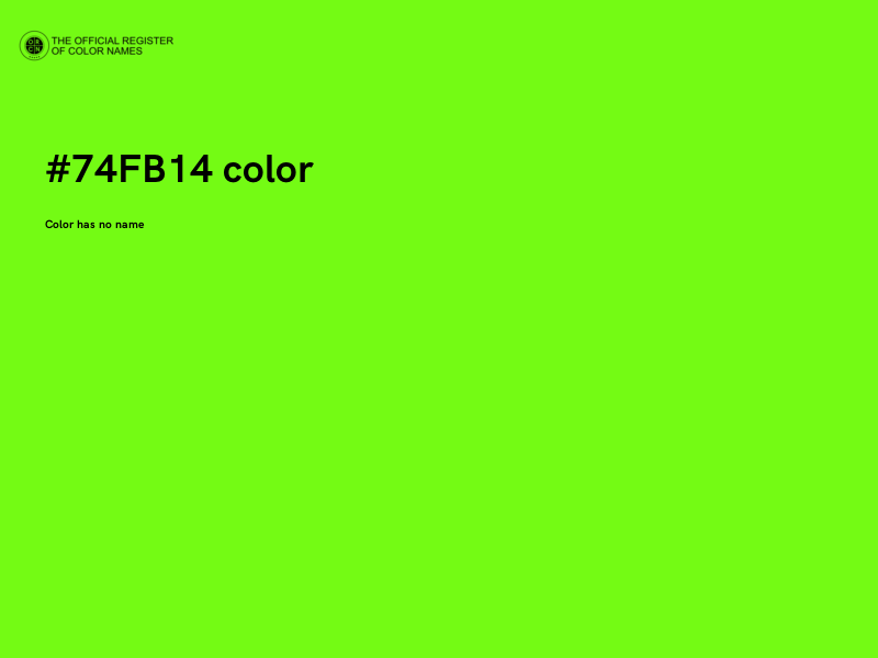 #74FB14 color image